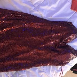 Mind code red sequin dress